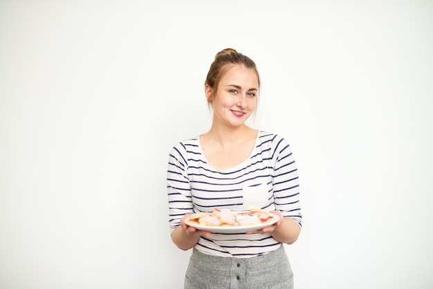 Smiling person with plate